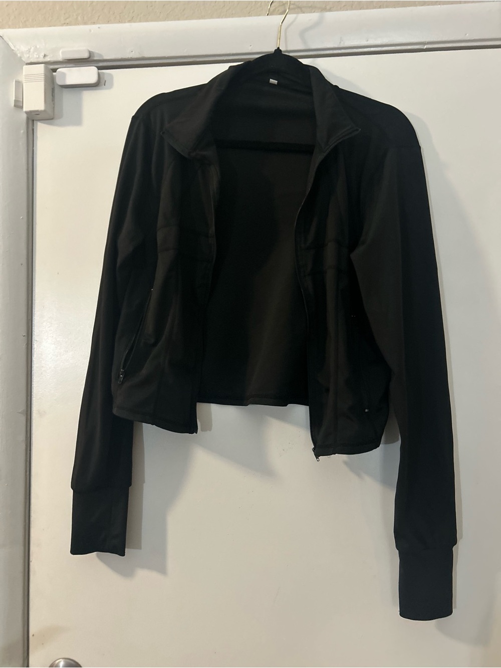 Black Kids Zip-Front Hoodie Jacket